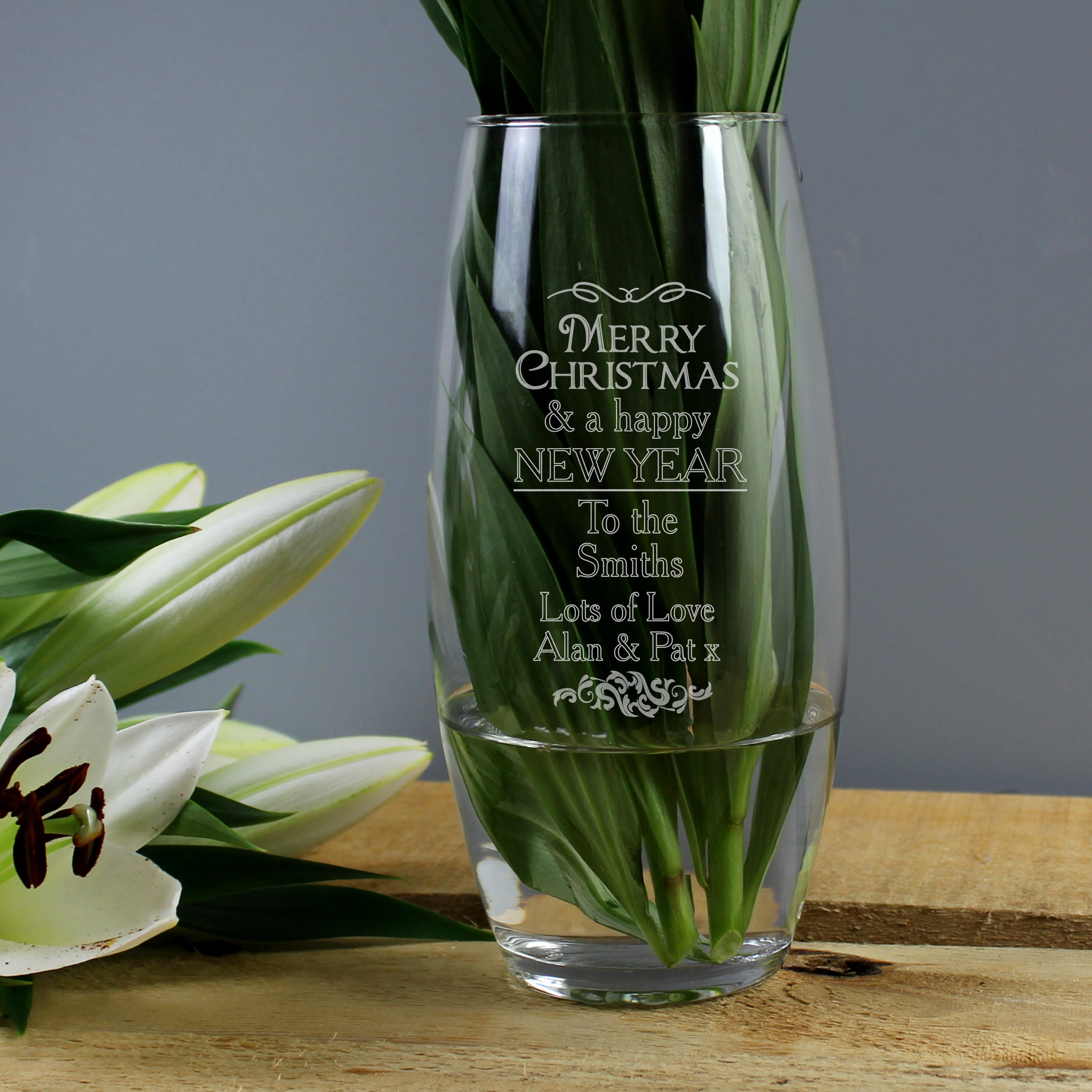 Personalised Christmas Bullet Vase