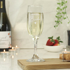 Personalised Bride Flute Glass