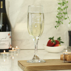 Personalised Mother of the Bride Flute Glass