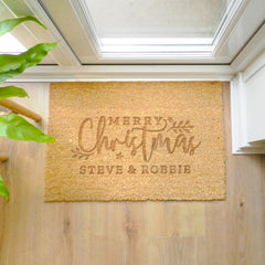 Personalised Christmas Rectangle Indoor Doormat