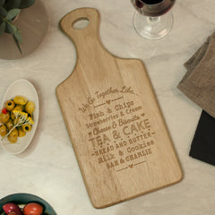 Personalised We Go Together Wooden Paddle Board