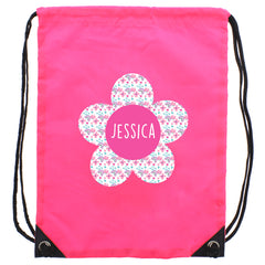 Personalised Flower Pink Kit Bag