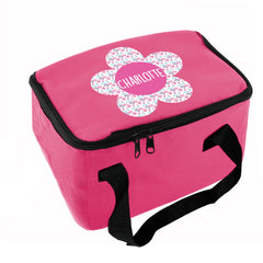 Personalised Flower Pink Lunch Bag