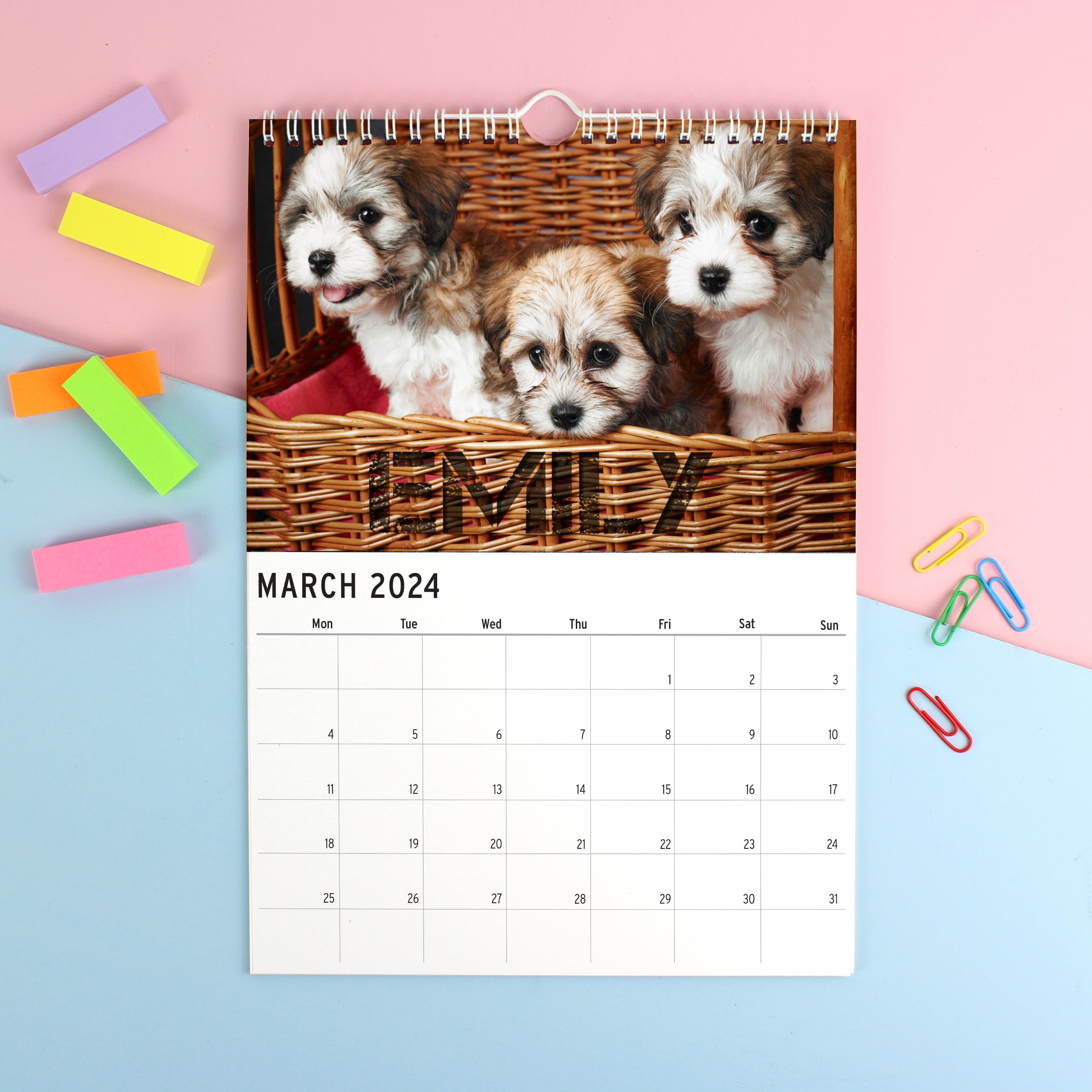 Personalised A4 Barking Mad Calendar