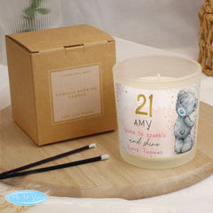 Personalised Me To You Sparkle & Shine Birthday Scented Jar Candle