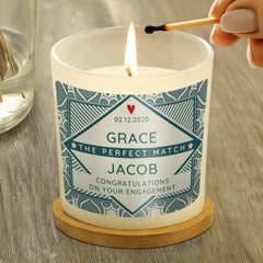 Personalised The Perfect Match Scented Jar Candle