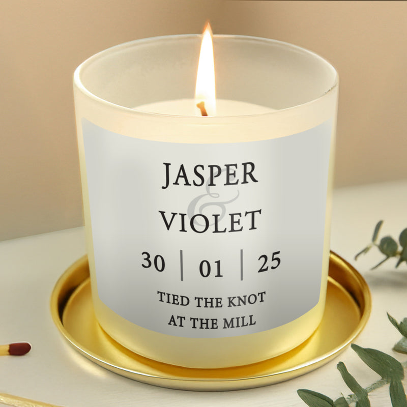 Personalised Couples Scented Jar Candle