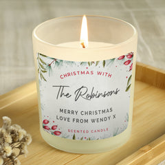 Personalised Christmas With... Scented Jar Candle