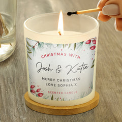 Personalised Christmas With... Scented Jar Candle