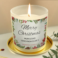 Personalised Christmas Scented Jar Candle