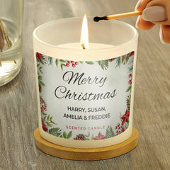 Personalised Christmas Scented Jar Candle