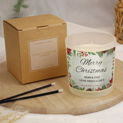 Personalised Christmas Scented Jar Candle