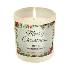 Personalised Christmas Scented Jar Candle