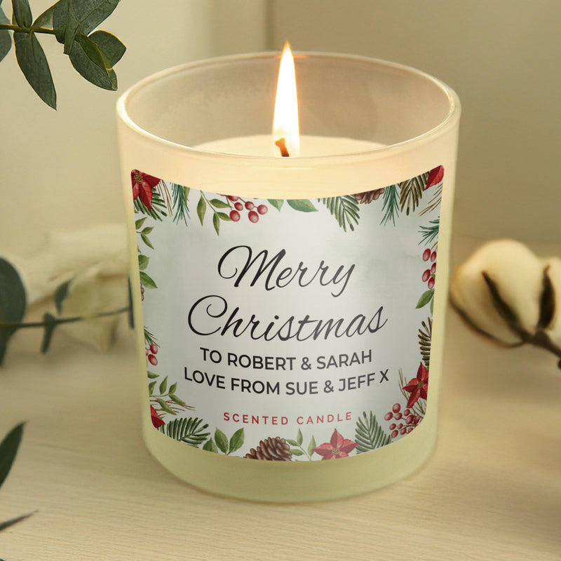 Personalised Christmas Scented Jar Candle