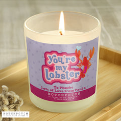 Personalised Hotchpotch You're My Lobster Scented Candle Jar