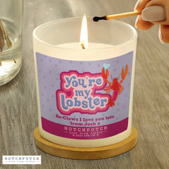 Personalised Hotchpotch You're My Lobster Scented Candle Jar