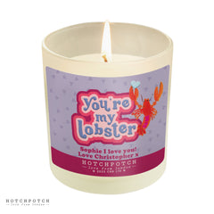 Personalised Hotchpotch You're My Lobster Scented Candle Jar