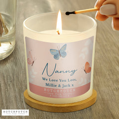 Personalised Hotchpotch Butterfly Scented Candle Jar