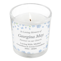 Personalised Memorial Forget Me Not Candle Jar