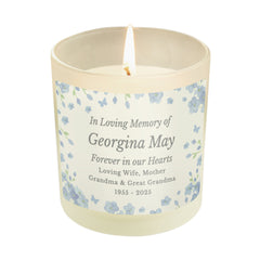 Personalised Memorial Forget Me Not Candle Jar