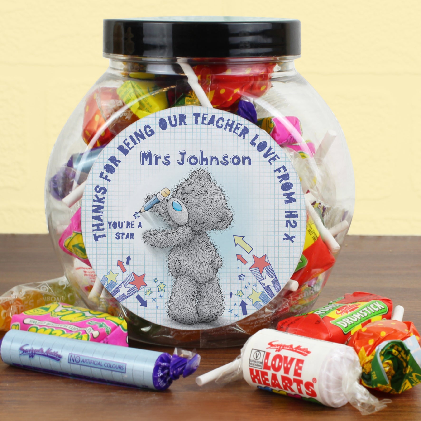 Personalised Me To You Teacher Sweets Jar
