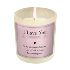 Personalised Classic Pink Scented Jar Candle