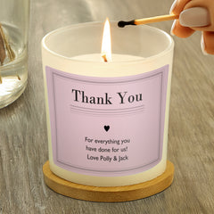 Personalised Classic Pink Scented Jar Candle