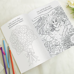 Personalised Pink A4 Wedding Activity & Colouring Book