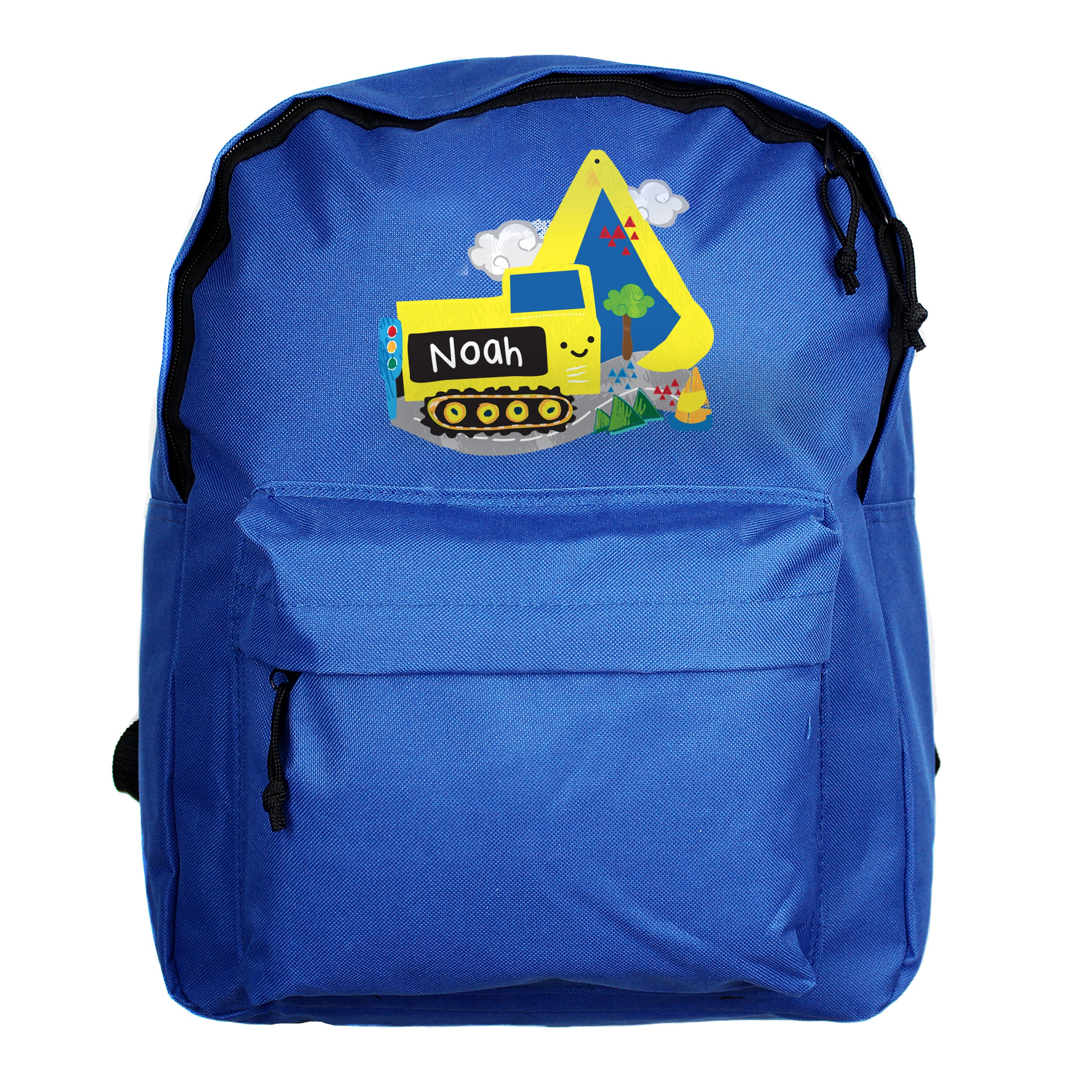Personalised Digger Black Backpack