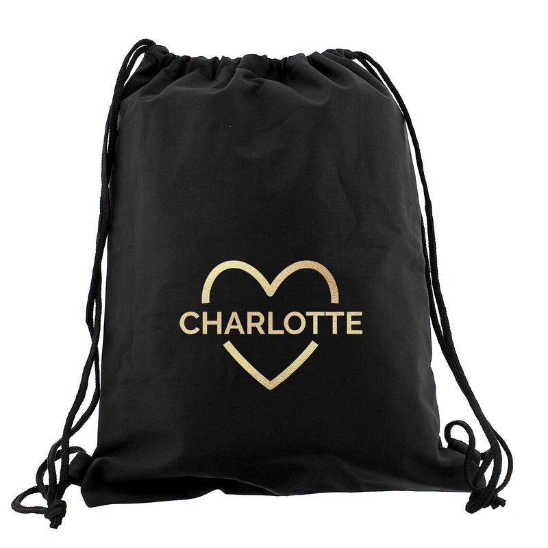 Personalised Gold Heart Kit Bag