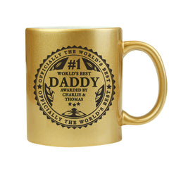 Personalised Worlds Best Gold Mug