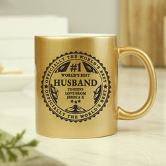 Personalised Worlds Best Gold Mug