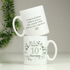 Personalised Botanical Anniversary Mug