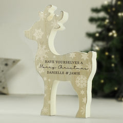 Personalised Snowflake Reindeer Ornament