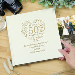 Personalised 50th Golden Wedding Anniversary photograph album 6x4 4x6 pictures