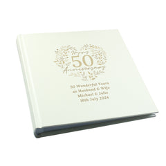 Personalised 50th Golden Wedding Anniversary photograph album 6x4 4x6 pictures