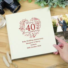 Personalised 40th Ruby Wedding Anniversary Photo Album