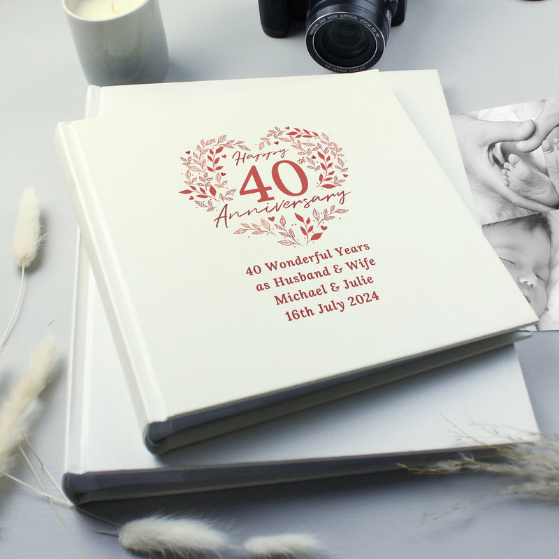 Personalised 40th Ruby Wedding Anniversary Photo Album