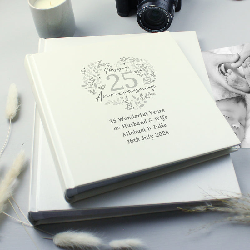 Personalised 25th Silver Wedding Anniversary Photo Album
