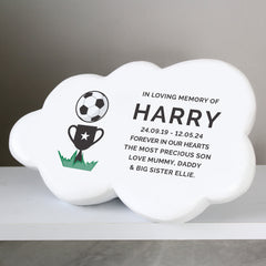 Personalised Football Resin Memorial Cloud