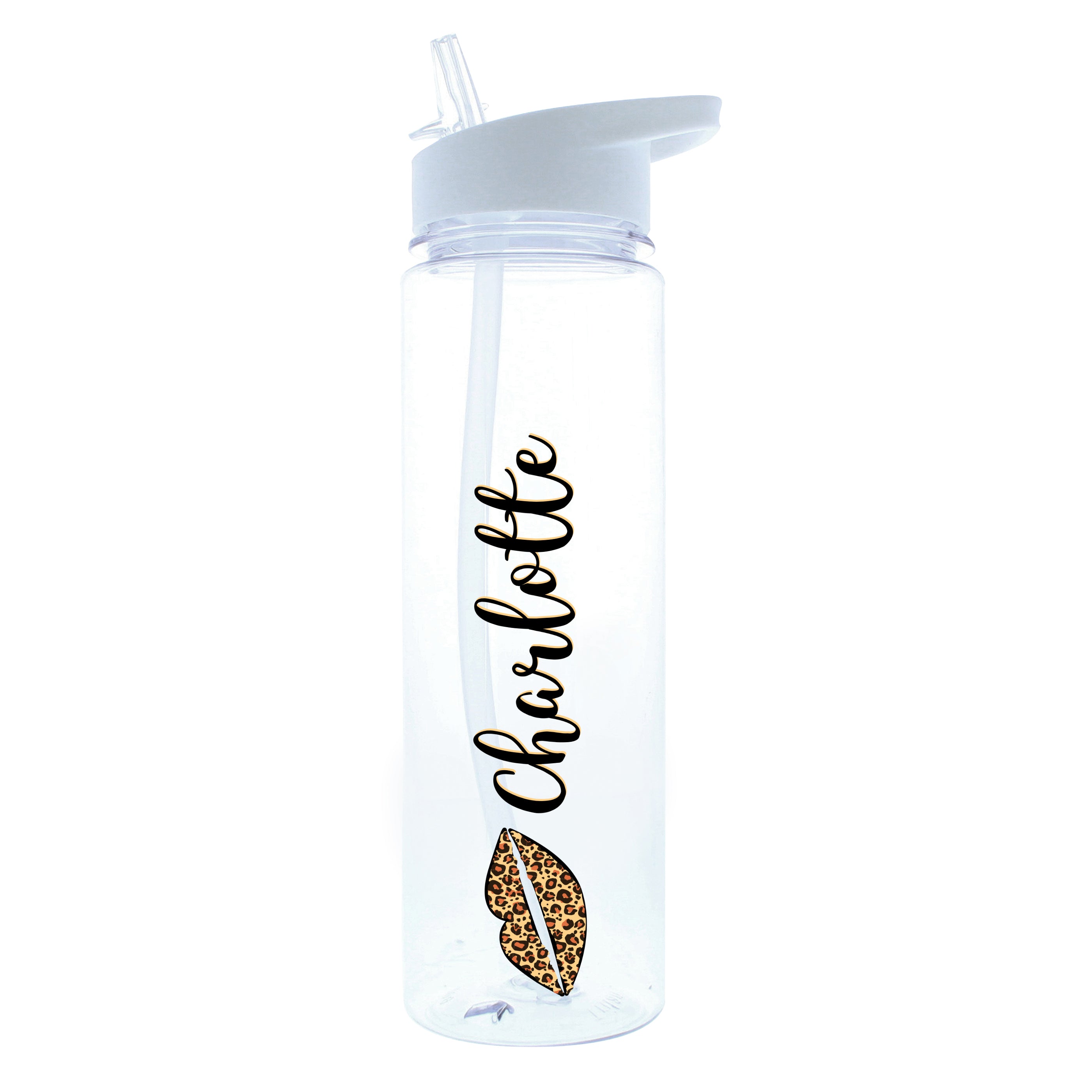 Personalised Lepoard Lips Water Bottle