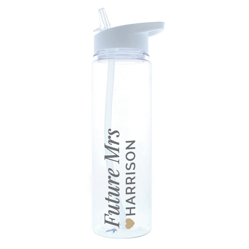 Personalised Gold Heart Water Bottle