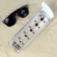Personalised Black 'Hydration Tracker' Water Bottle