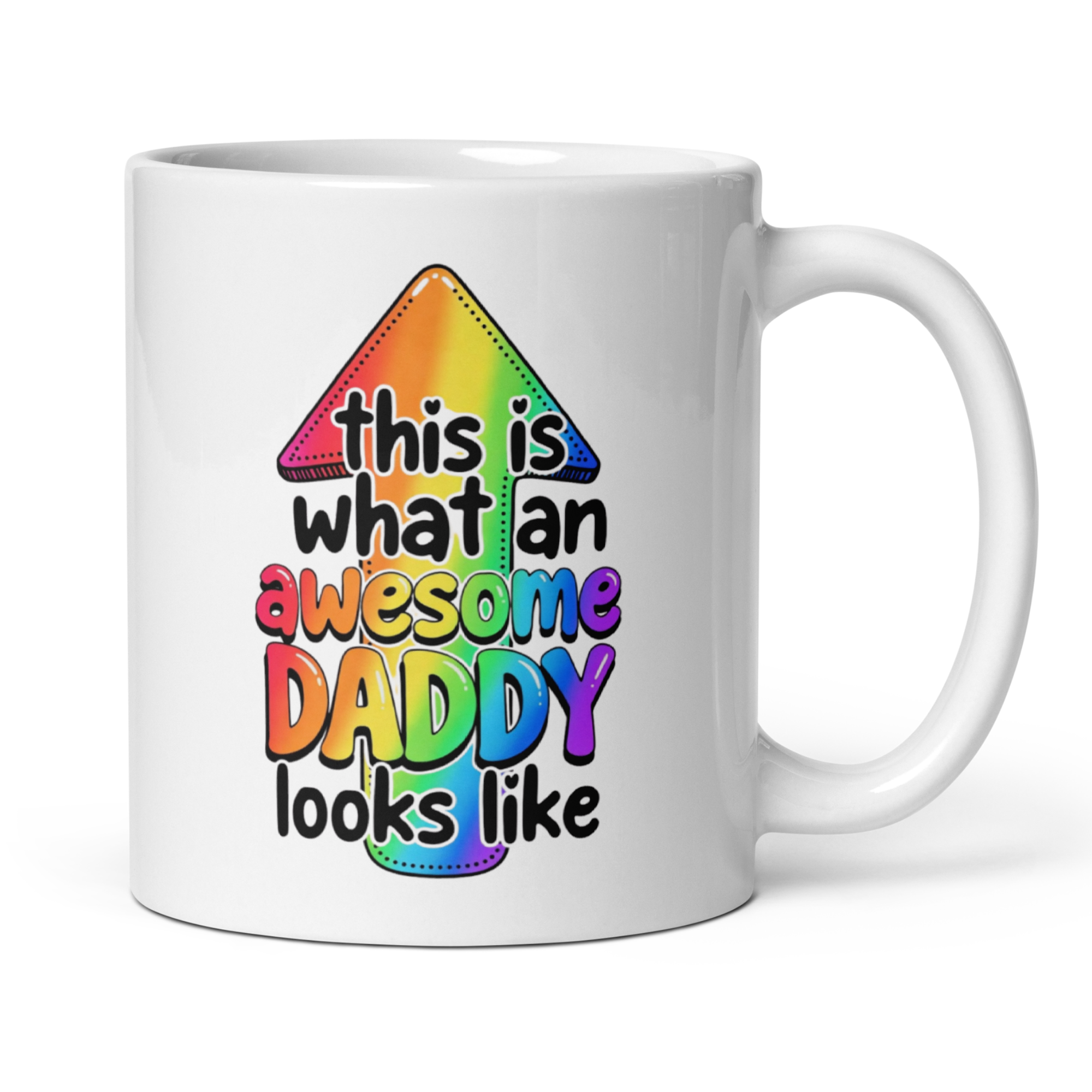 This Is What An Awesome Daddy Looks Like 11oz White Glossy Ceramic Mug - Funny Dad Gift