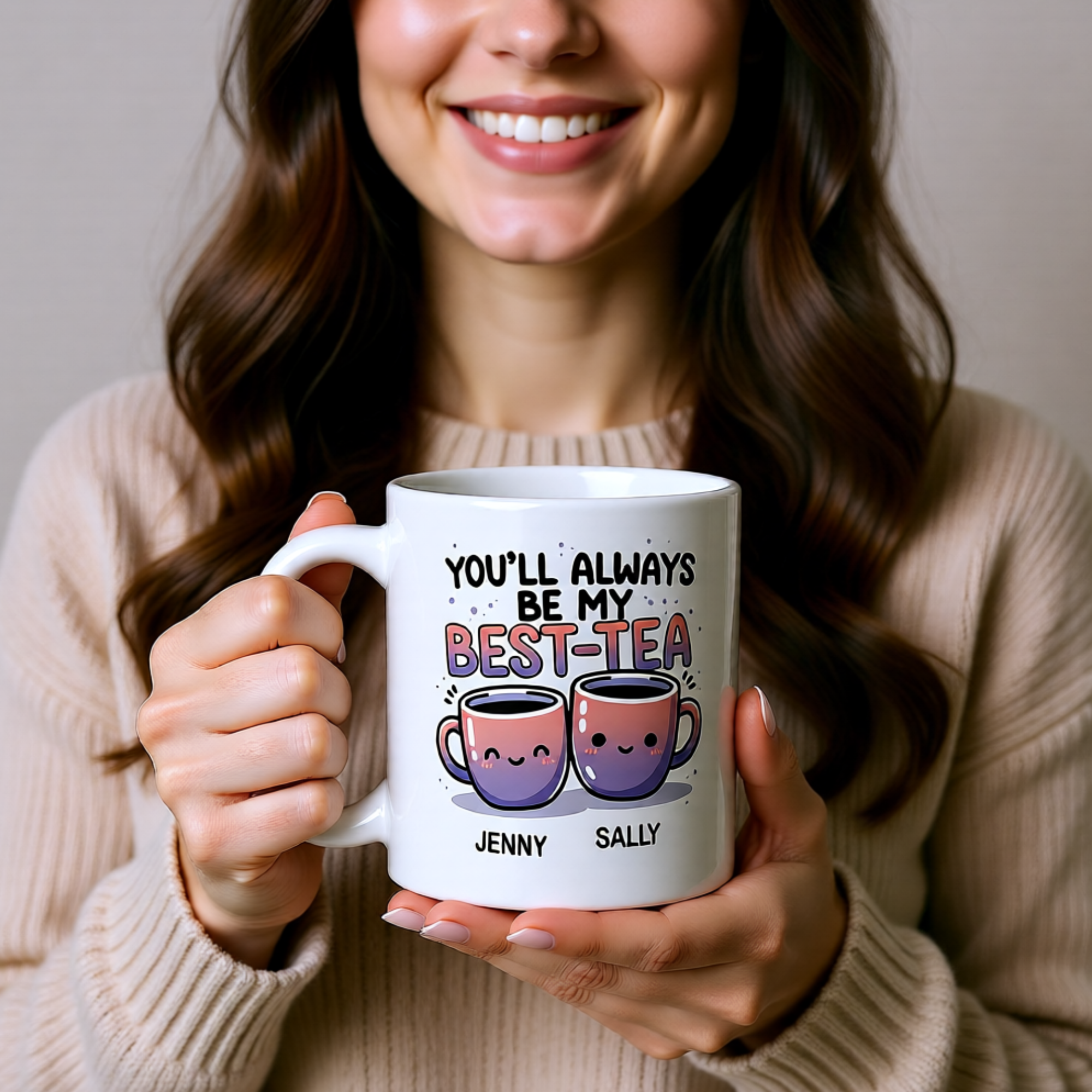 You'll Always Be My Best-Tea 11oz White Glossy Ceramic Mug - Cute Punny Tea Lover Gift