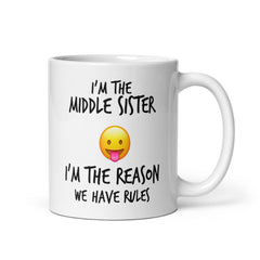 Sister Sibling Rules Mugs - Set of 2