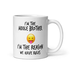 Middle Brother Sibling Mug - 11oz Ceramic Glossy