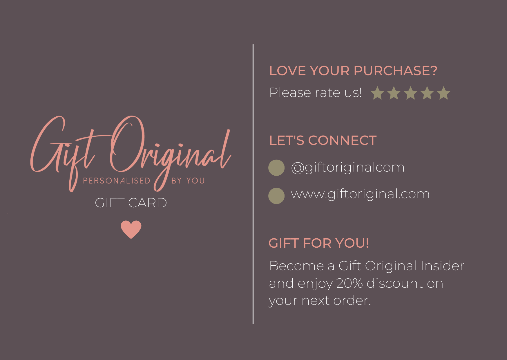 Gift Original Gift Card