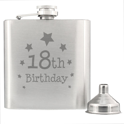 18th Birthday Hip Flask