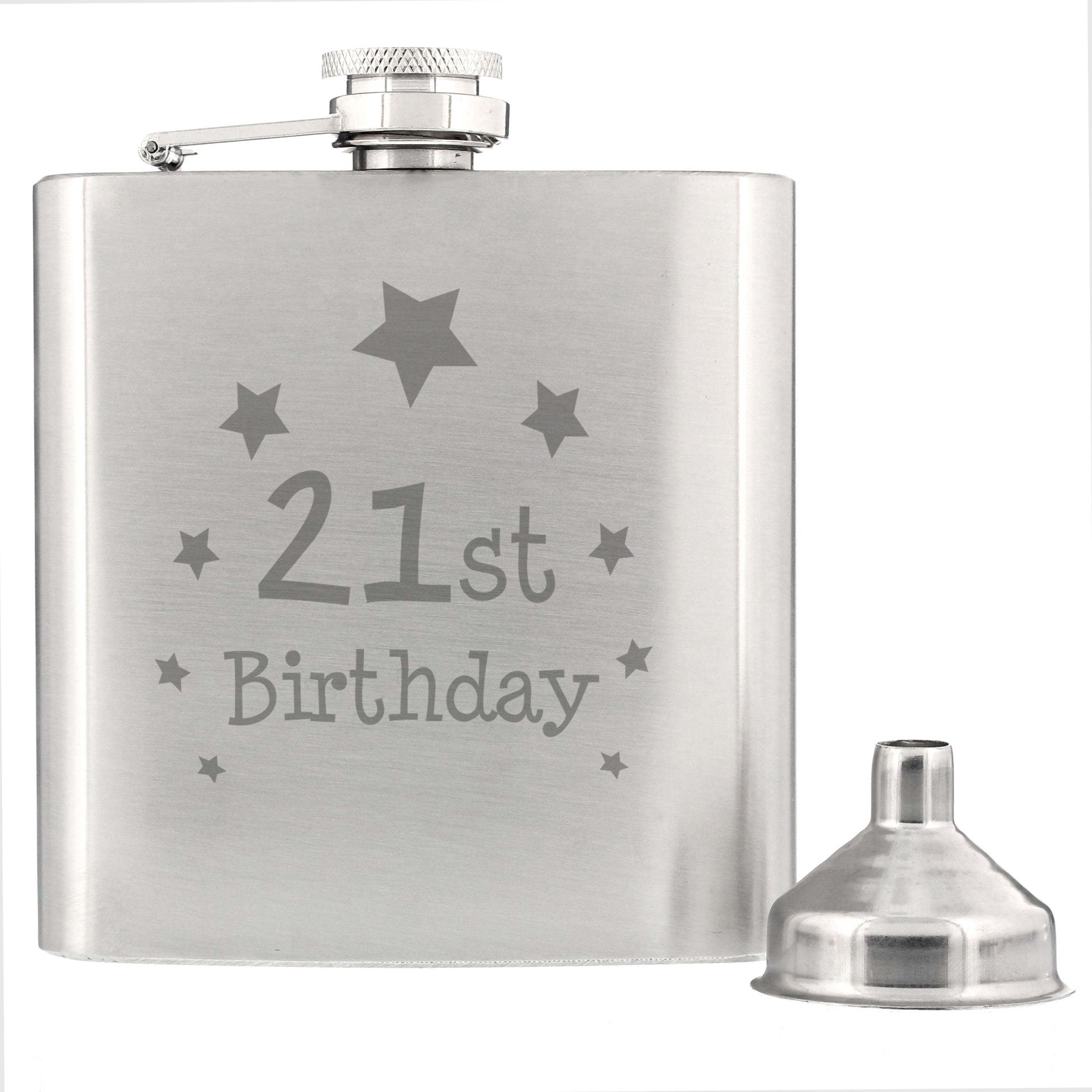 21st Birthday Hip Flask